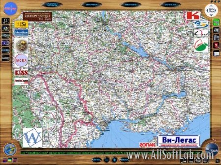 Электронная карта Украины V.7.2 (июль 2011)