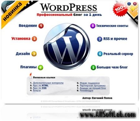 Wordpress – Профессиональный блог за один день (видео-курс) | Е. Попов [2009 г.]